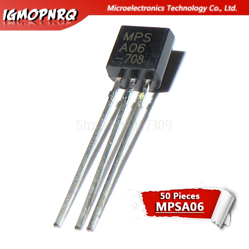 

50PCS MPSA06 A06 TO-92 TO92 Triode Wholesale Electronic