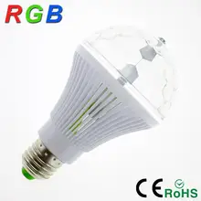YNL красочный Авто вращающийся RGB кристаллический сценический светильник 6 Вт E27 85-265 в волшебные Двойные шары DJ вечерние лампы с эффектом диско