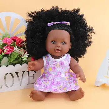

30 cm Baby Simulation Doll Children's Toys Vinyl Soft Silicone Doll Black Men Doll Birthday Gift Emulated Dolls Children Gift