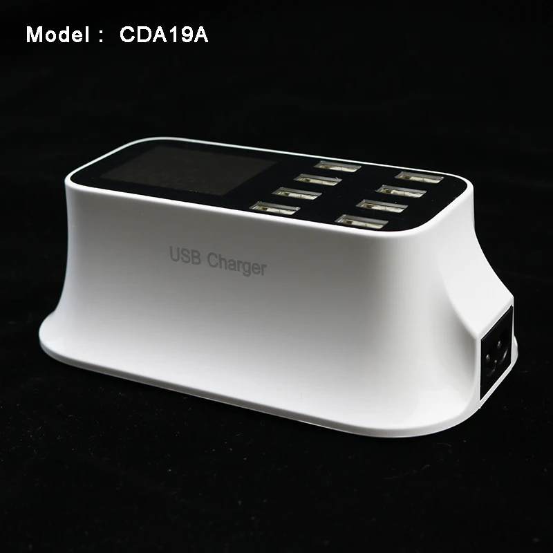 Evewher LCD 8 USB портов мульти зарядное устройство EU US UK адаптер 150 см зарядный кабель ЖК