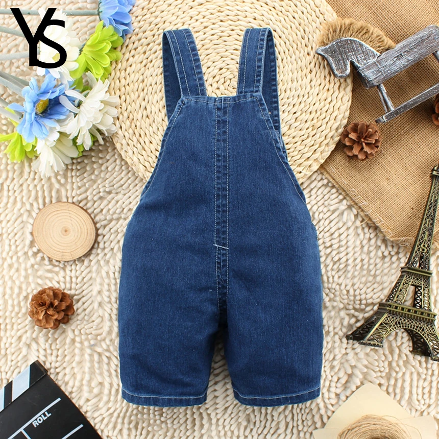 Baby Boys Jeans Overalls Shorts 6M-4T Infant Toddlers Kids Denim Rompers Cute Dog Jumpsuit For Summer Children Clothes