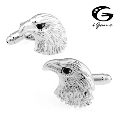 

iGame Factory Price Retail Lovely Animal Cufflinks For Men Copper Material Eagle Head Design Cuff Links Free Shipping