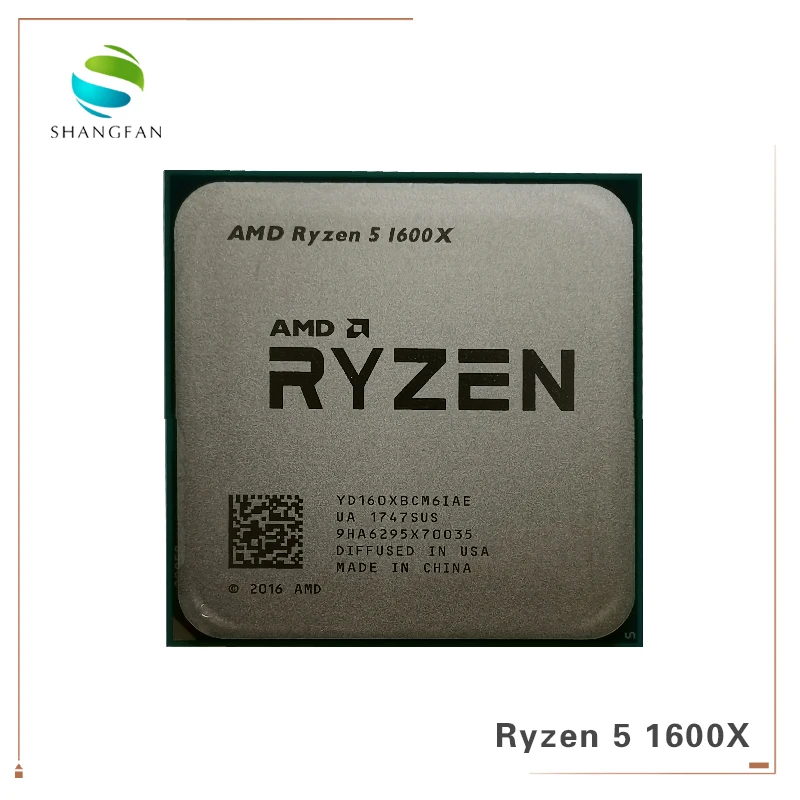 Процессор AMD Ryzen 5 1600X R5 1600X3,6 ГГц шестиядерный процессор с 12 резьбой 95 Вт L3 = 16 м YD160XBCM6IAE разъем AM4