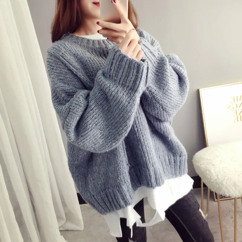 Вязаные свитера осенние женские пуловеры милые с круглым вырезом кактус милые Вязанный свитер женские топы