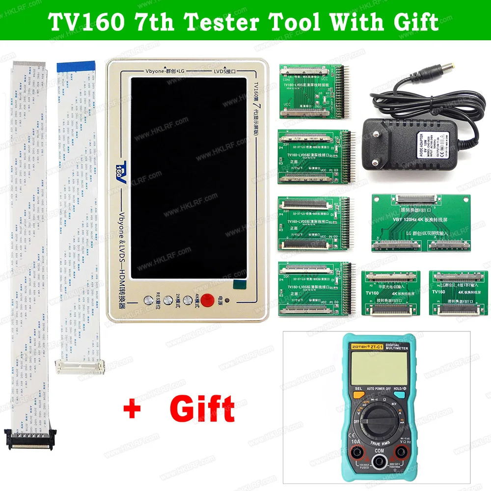 ТВ 160 6 го 7 поколения LVDS Turn VGA конвертер с ЖК дисплеем/светодиодный тестер