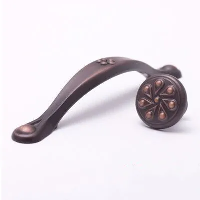 Vintage furniture hardware handle 96MM red bronze drawer dresser pull antique copper cupboard kitchen cabinet door handle ORB 96mm fashion vintage rural ceramic furniture handle antique brass kitchen cabinet dresser handle bronze drawer shoe cabinet knob