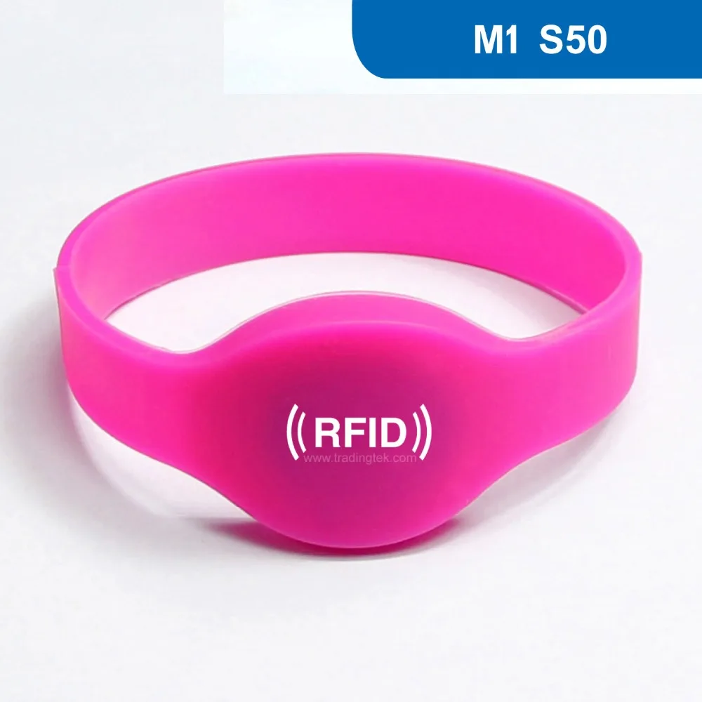 WB01 rfid-браслетов с MF1 S50 для Управление доступом, NFC Браслет iso 14443a, 13.56 мГц, MF1 классический S50 чип