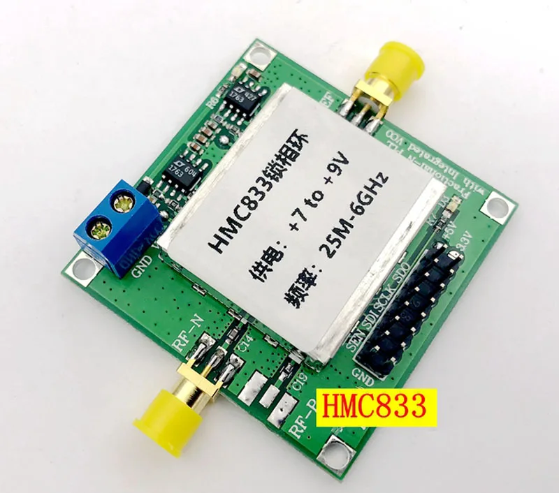 HMC833 25 M-6 GHZ источник радиочастотного сигнала, фазовая Блокировка, источник развертки STM32, управление 1," oled-дисплеем для WiMax, WiFi, замена DDS - Цвет: HMC833 module