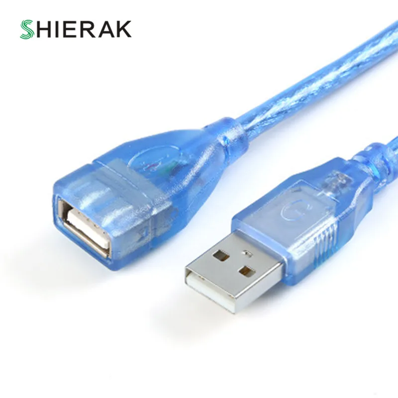 

SHIERAK 1PC A/F1.5M Male to Female Extension Cable Power Cords Extension Cords Blue For USB Cable Phone PC Laptop