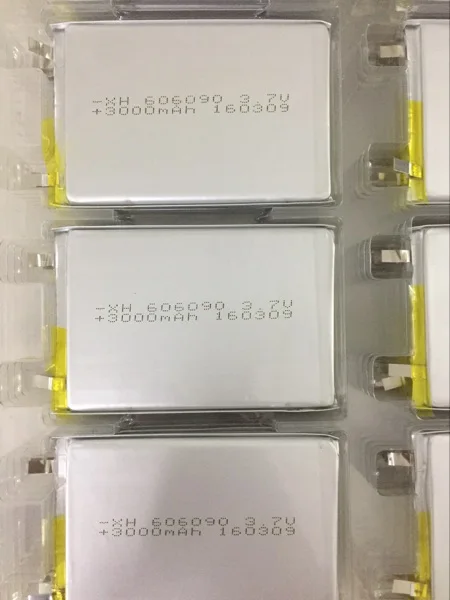 

UNITEK 3000mAh 606090 3.7V lithium polymer lipo battery rechargeable li ion cell for E-Book GPS PSP DVD Power bank Tablet PC