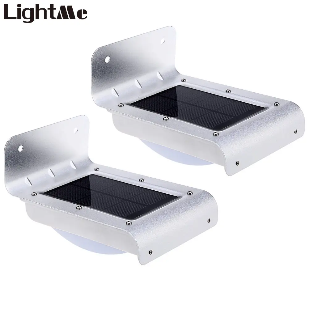 

Lightme Solar Motion Sensor Light 16 LEDs Wireless PIR Motion Sensor LED Wall Lamp Outdoor Security Lighting 2018 Original 2PCS