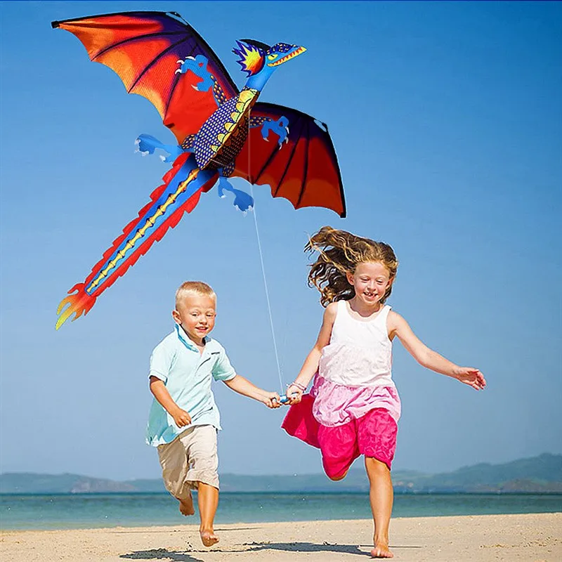 

3D Dinosaur Kite With 100M Single Line Tail Family Outdoor Fun Sports Educational Gifts Kites for Adults Kids Toys Kite Flying