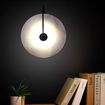 

Zerouno room decor wandlamp marble lampshade living room bed room corridor wall lights 16cm 25cm unique marble wall lamps
