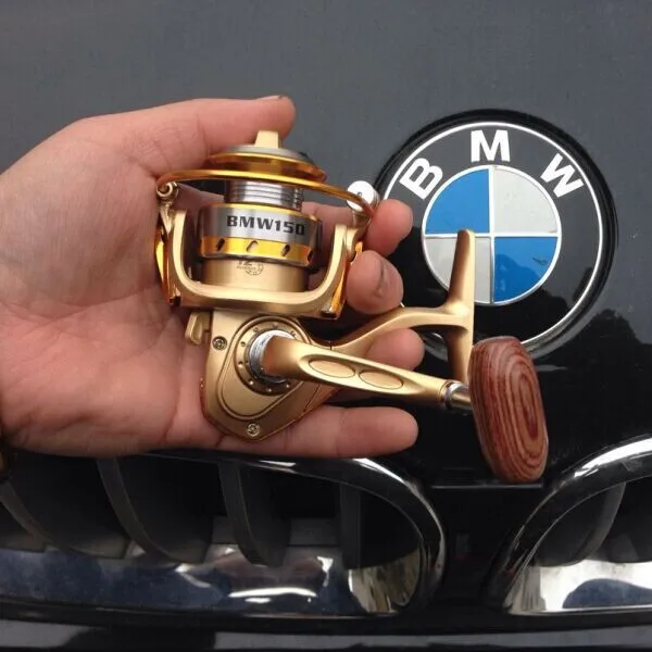 

GOLD BMW GOLD Mini 150 NEW HOT 2017 yellow blue white LOGOS top SALES special for BMW spinning fishing reel 13 Ball Bearings