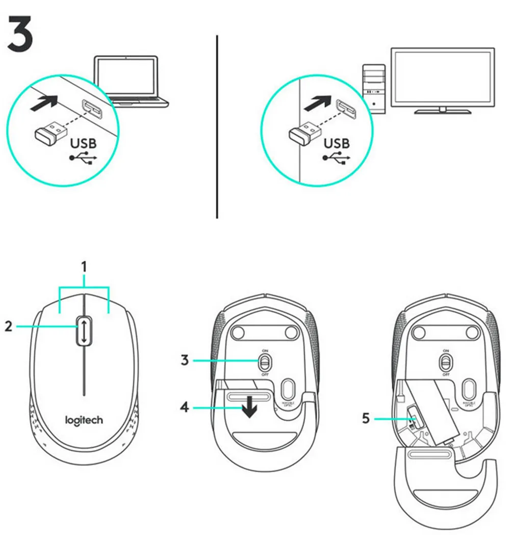 Оригинальная игровая мышь logitech M170, 2,4 ГГц, беспроводная, 1000 dpi, разрешение мощности, нано-приемник для ПК, ноутбуков MAC