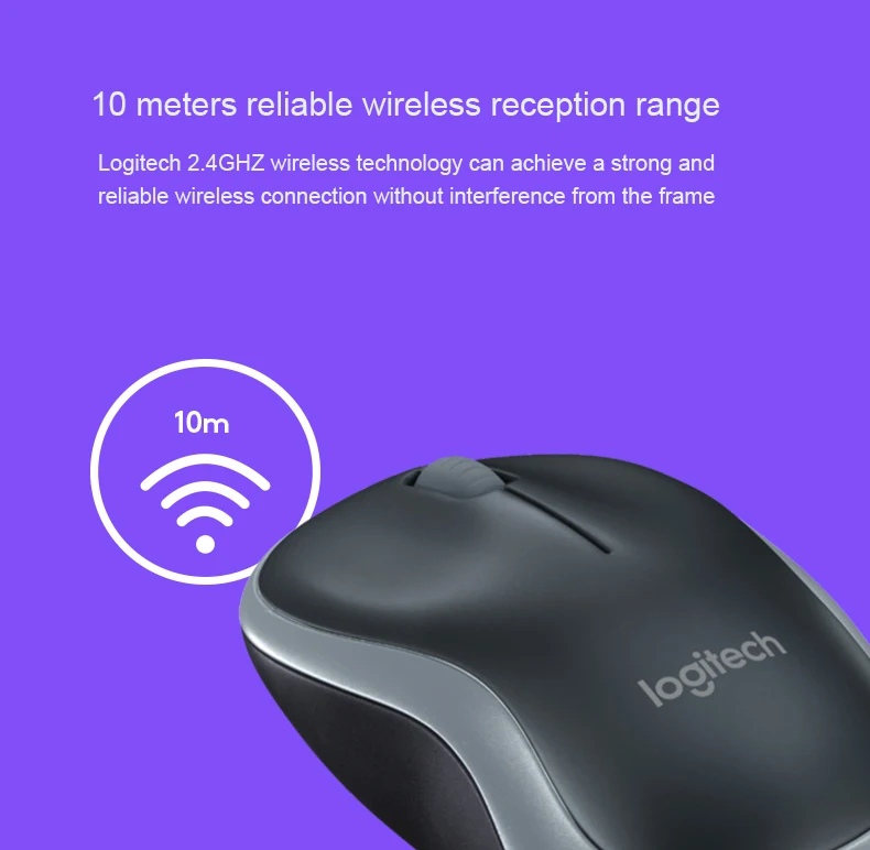 Новая версия мышь logitech M185 UP M186 оптическая эргономичная 2,4 ГГц Беспроводная USB оптическая мышь 1000 dpi