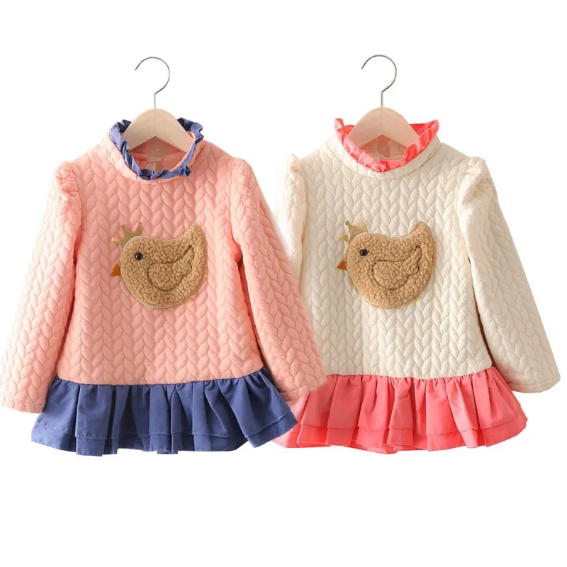 LittleSpring Little Girls Pant Sets Fleece Cartoon
