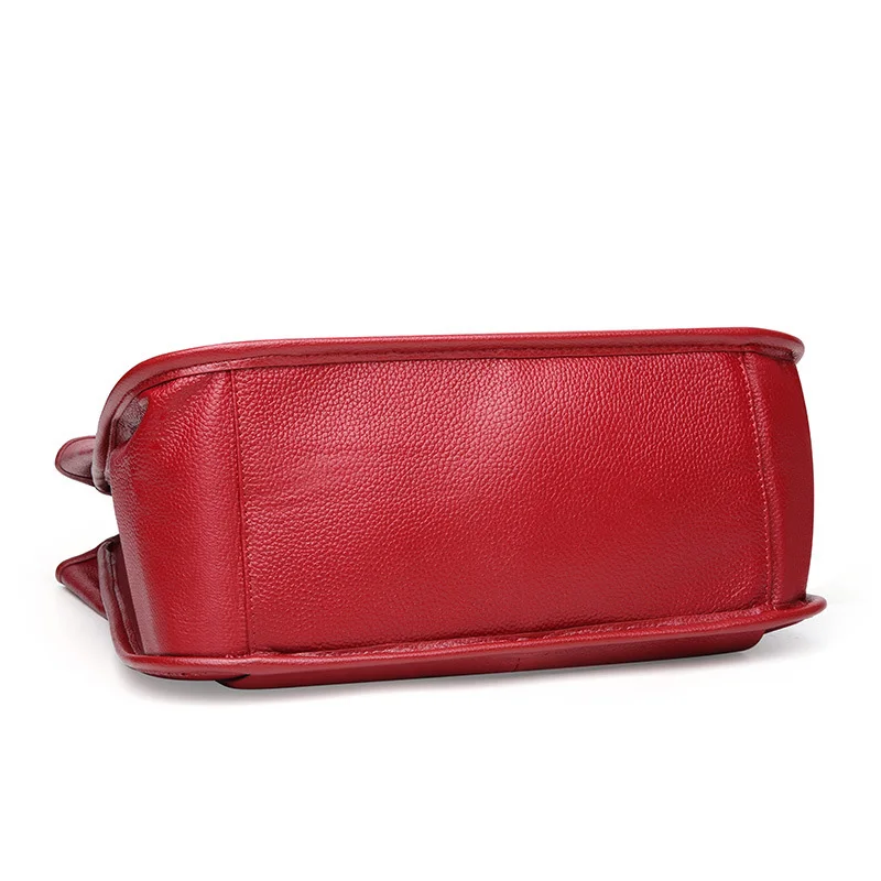 DIENQI cow genuine leather bag ladies winter women's leather handbags big female shoulder bag red hand bags for women 2019 DIENQI cow genuine leather bag ladies winter women's leather handbags big female shoulder bag red hand bags for women 2019