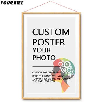 

FOOCAME Custom Silk Posters and Prints Anime Movie Landscape Painting Customized Wall Pictures For living Room Home Decoration