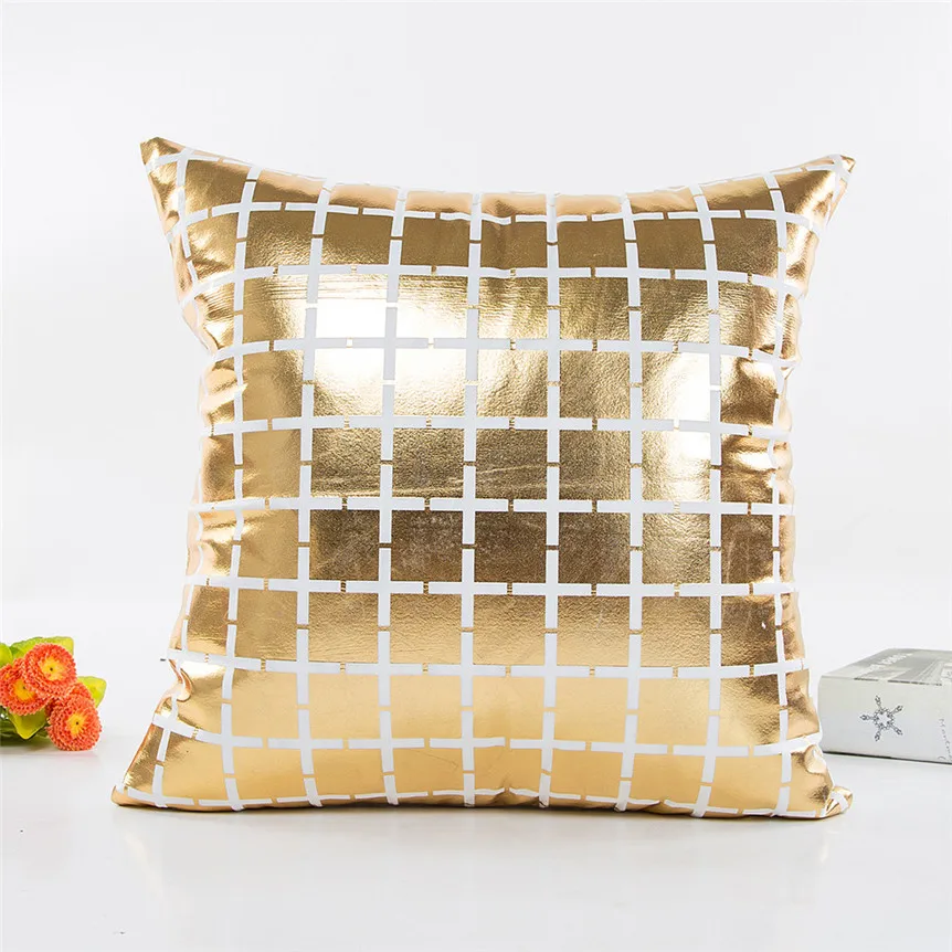 Lovely Pet 1 pc Gold Foil Printing Pillow Case Decorative Pillowcases
