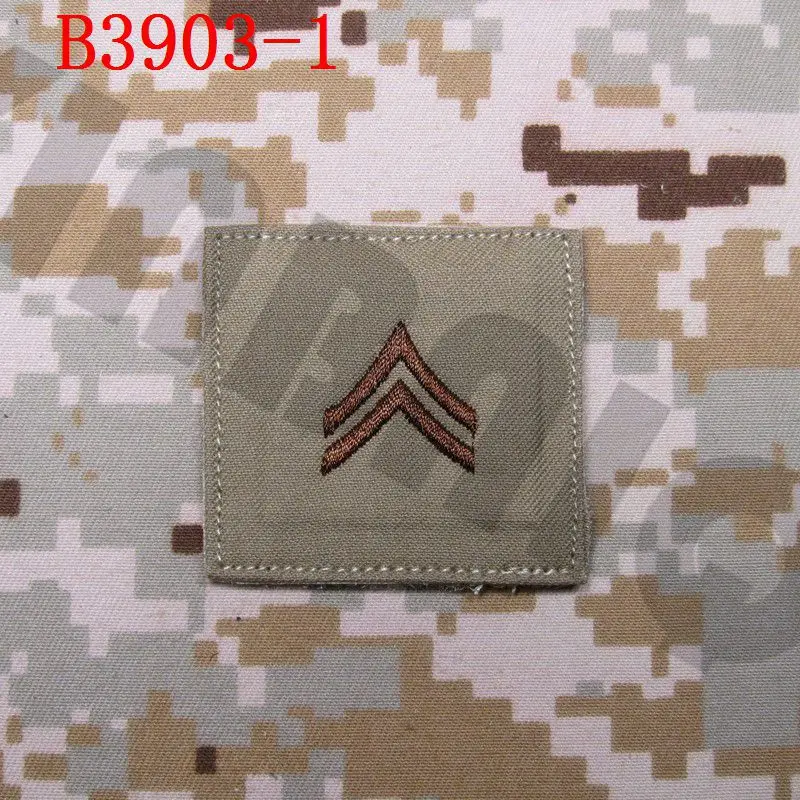 Вышивка патч Тан фон загар дизайн U. S. АРМИИ ЗВАНИЕ армейский крючок на спине - Цвет: B3903