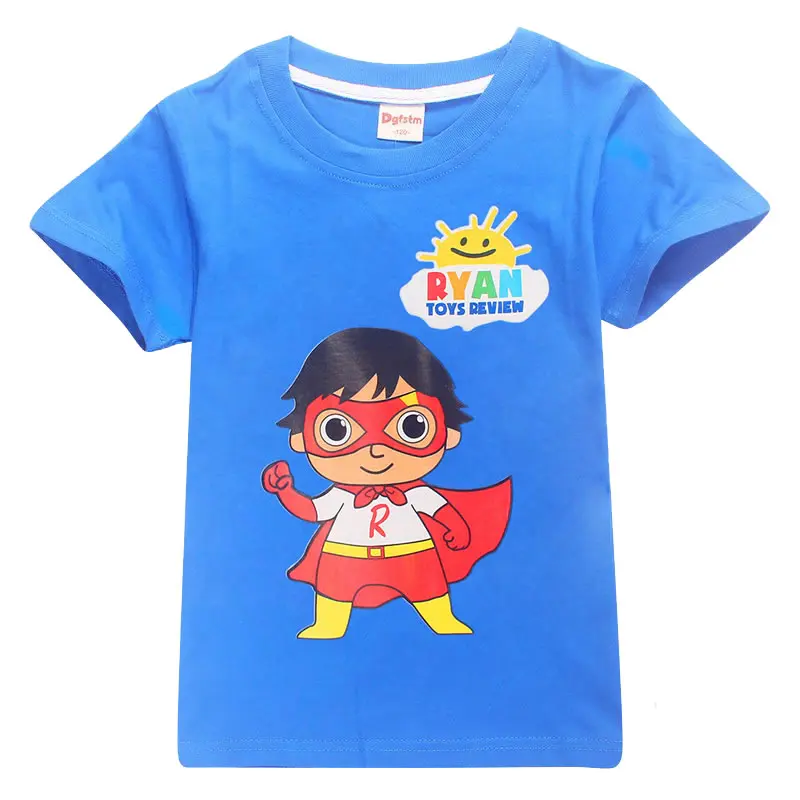 

2019 new summer t shirts for boys girls pyan toys review style anime tees top cartoon 3d printed children clothes 4-12 years