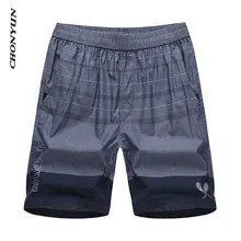Men Cotton Running Shorts Elastic Pocket Breathable Sportswear Summer Casual Striped Short Trousers Plus Size Drop Shipping