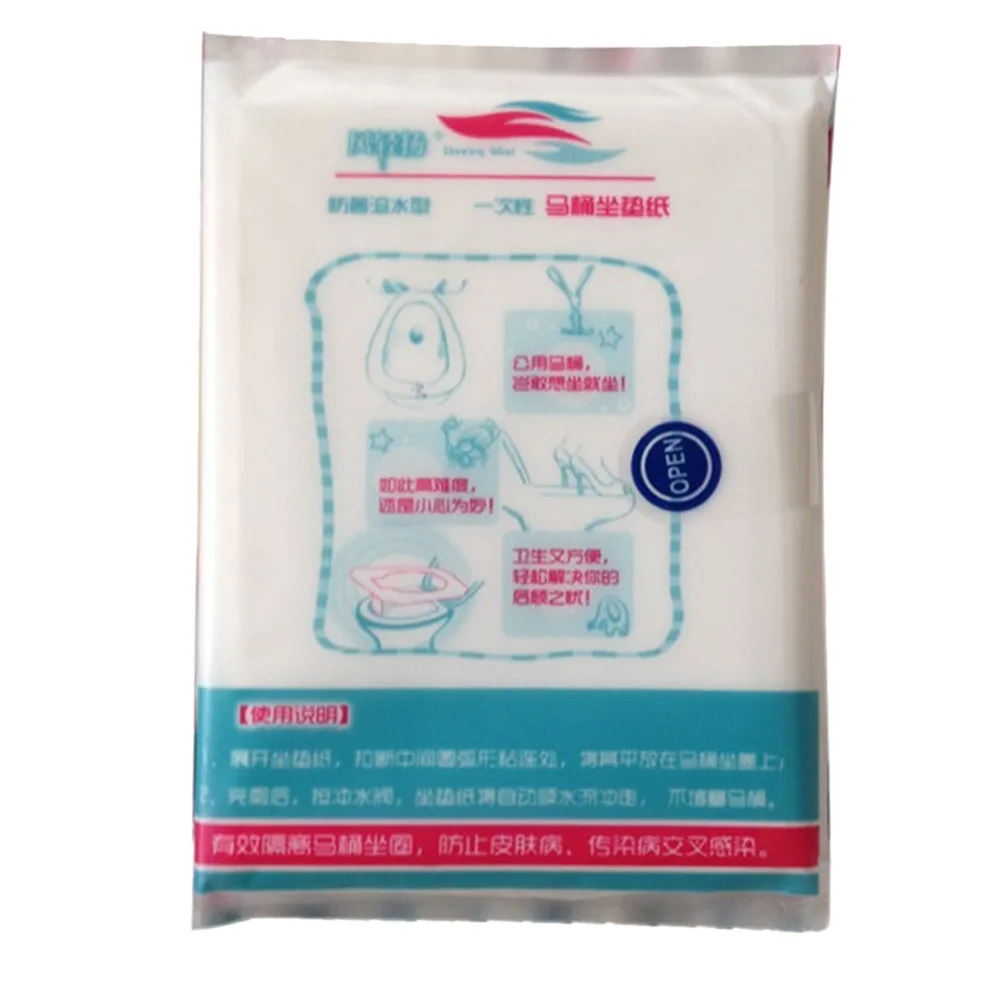 

10Pcs/Pack Disposable Toilet Seat Cover Mat Toilet Paper Pad For Travel Camping Bathroom Accessiories*