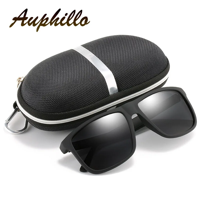 AUPHILLO Retro Sunglasses Men Polarized Driver's Driving Glasses Brand Designer Square Sunglasses gafas de sol Superior Quality