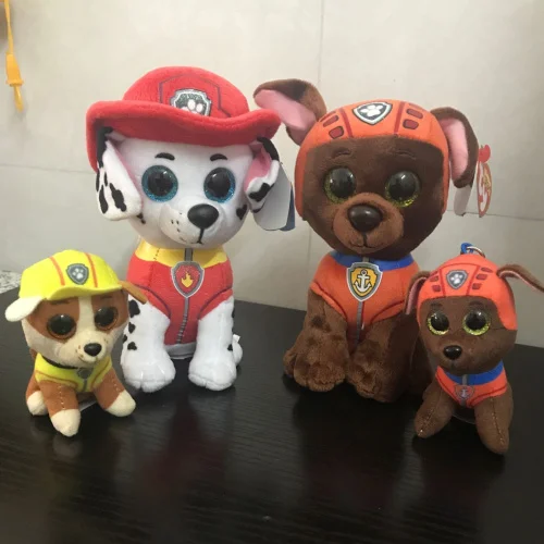 

TY wang team makes a great contribution to patrol dog plush toy pendant children's birthday gift
