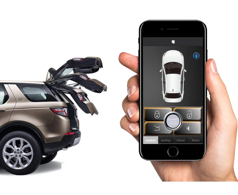 Универсальный смартфон Alarma Авто Android/IOS Bluetooth управление автомобиля ключ для запуска бесключевого входа автомобильный двигатель Центральный замок