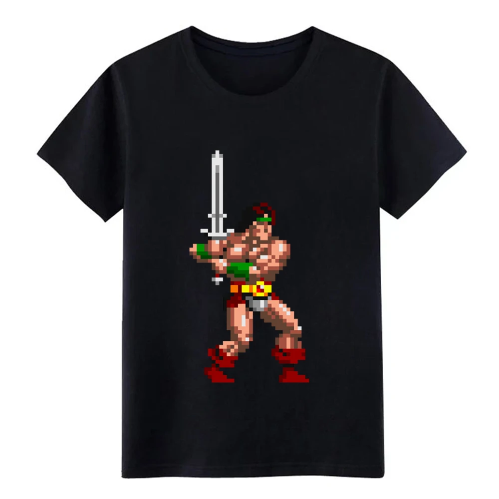 

Men's Rastan Pixel Art t shirt personalized tee shirt O Neck Outfit Anti-Wrinkle Comical summer Trend shirt