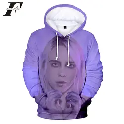 2019 Billie Eilish 3d толстовки кофты для женщин с длинным рукавом хит-хоп одежда уличная повседневное Kpop плюс размеры 4XL