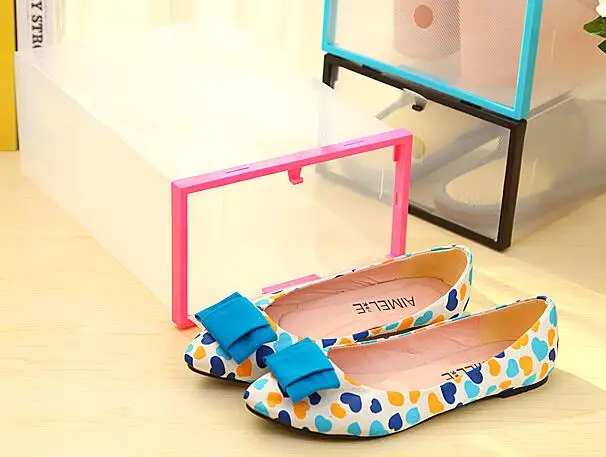 6 шт. складная коробка для хранения обуви|stackable shoe boxes|stackable storage boxesstackable plastic box |