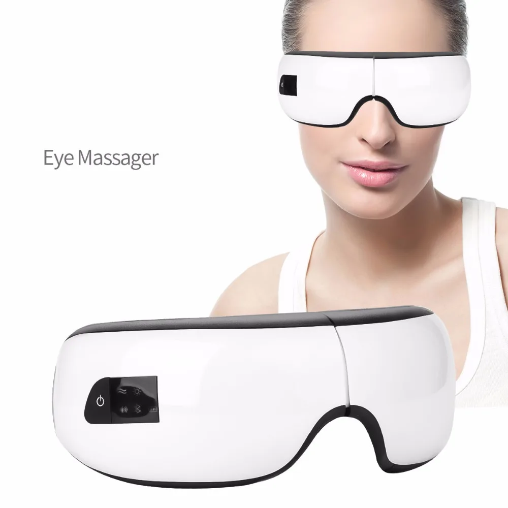 Foldable Rechargeable Eye Massager with Bluetooth Music Air Pressure Hot Compress Wireless Electric Massage Eyes Care Device Foldable Rechargeable Eye Massager with Bluetooth Music Air Pressure Hot Compress Wireless Electric Massage Eyes Care Device