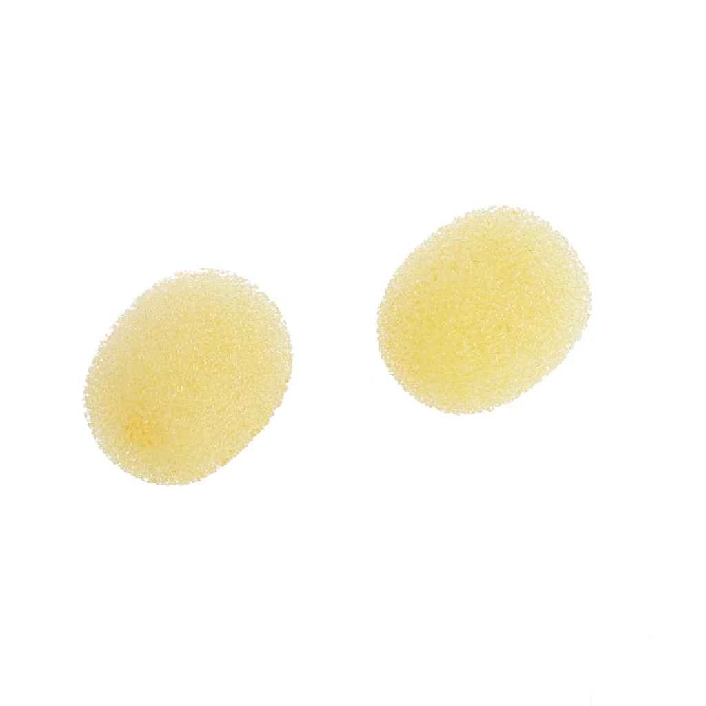 10Pcs Yellow Small Microphone Windscreen Soft Sponge Cover Microphone Headset Cover