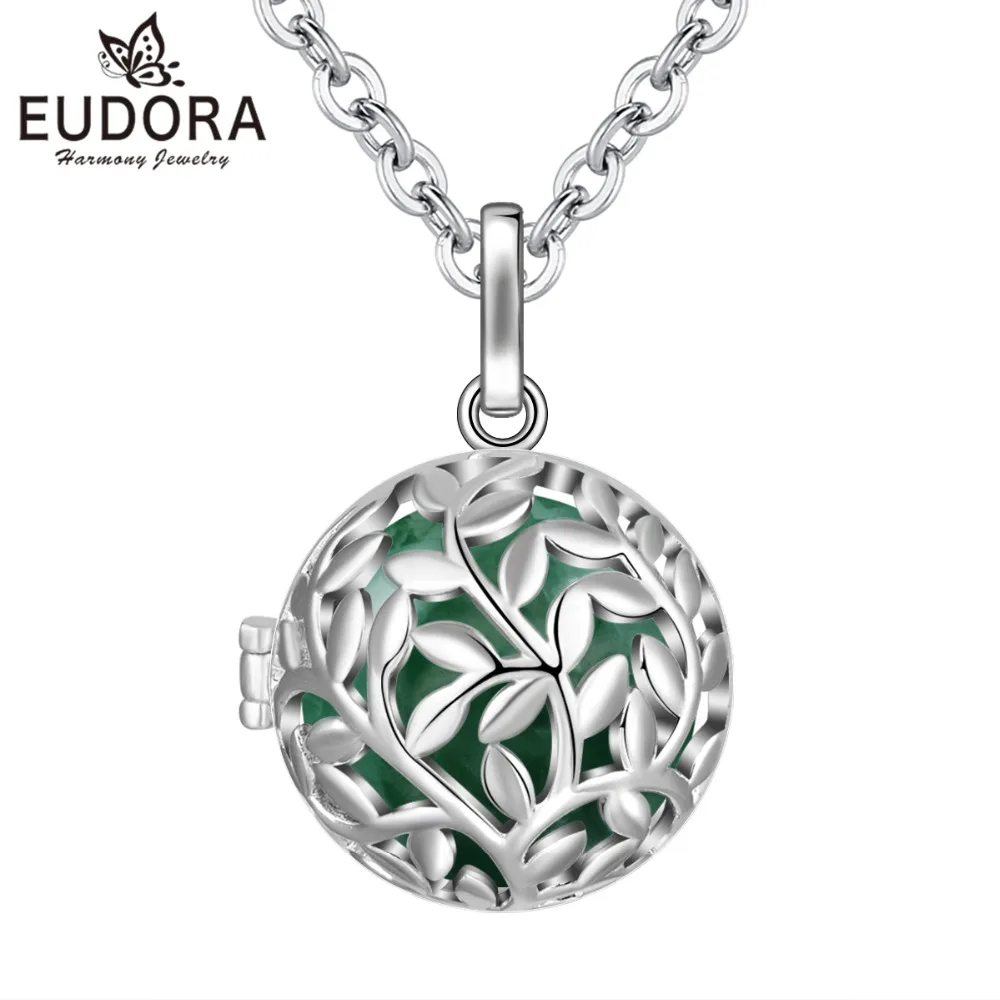 Юдора Sound Harmony Ball коробочка для колокольчика клетка ожерелье медальон листья