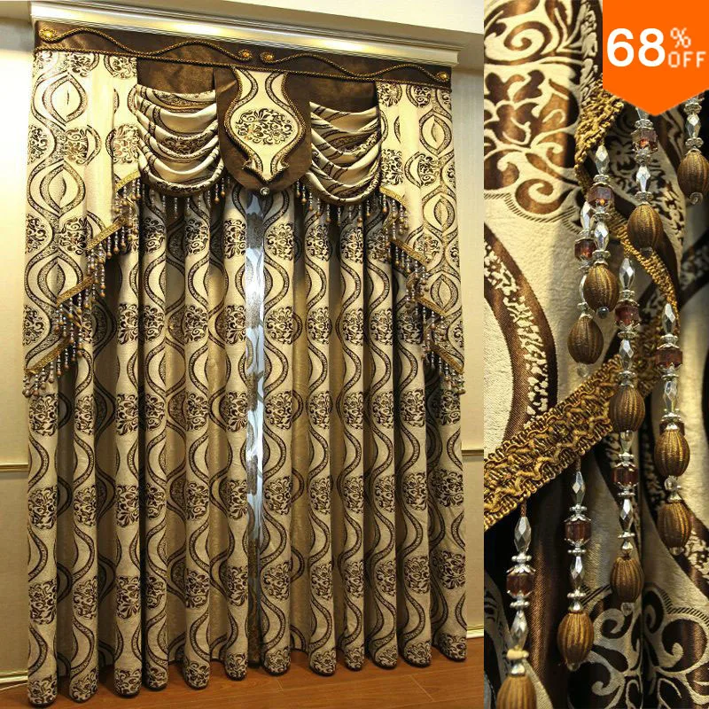 

New Embroidery Flower luxury Quality burnt-out screens whole dodechedron curtain cloth decoration luxury modern fashion curtains