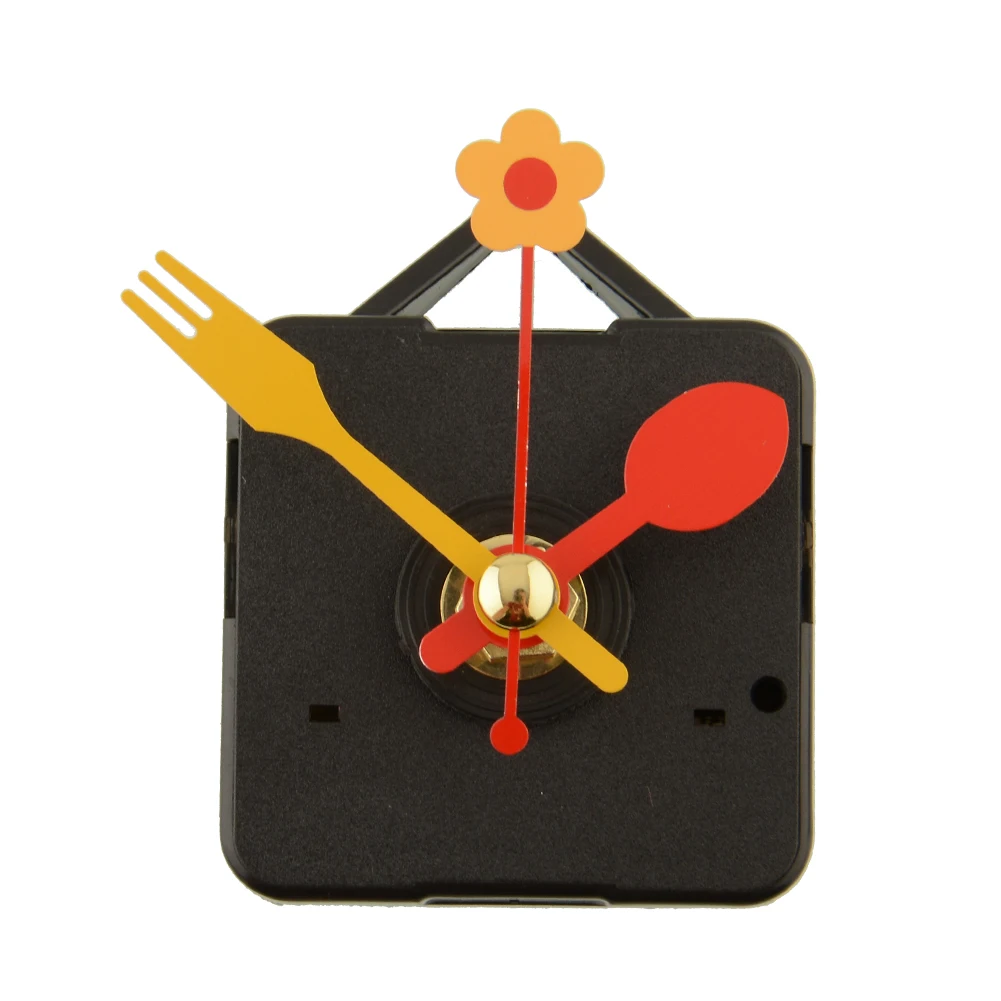 

Cute Quartz Wall clock Movement Kit Spindle Mechanism Replacement Repair Parts With Flower Spoon Short Hands