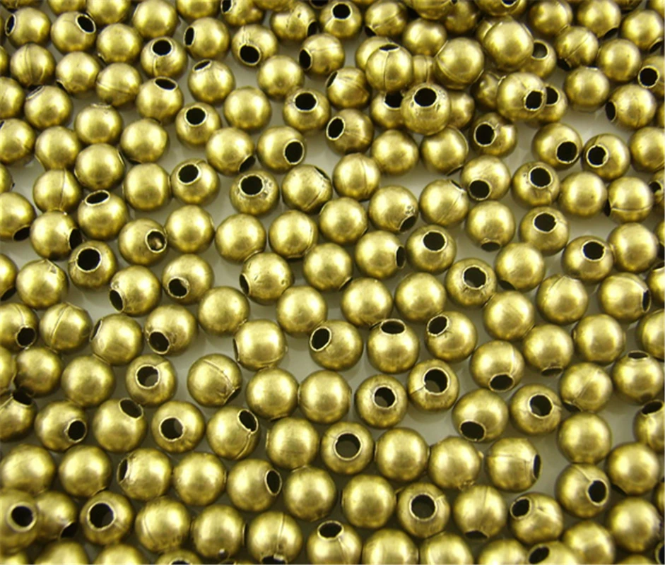 DoreenBeads 500 шт. гладкие шарики разделители из античной бронзы диаметром 4 мм. (B01104)