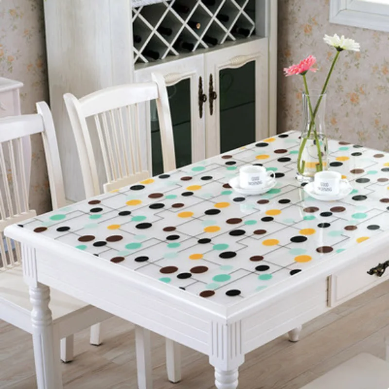 

HAZY PVC Tablecloth Waterproof Rectangular Table cloths Oil-proof Table Cover Protect The Desktop for Kitchen