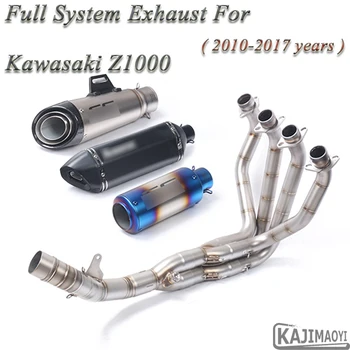 

Z1000 Full System Motorcycle Exhaust Slip On For Kawasaki Z1000 2010-2017 Modified Side Row Front Link Pipe Muffler DB Killer