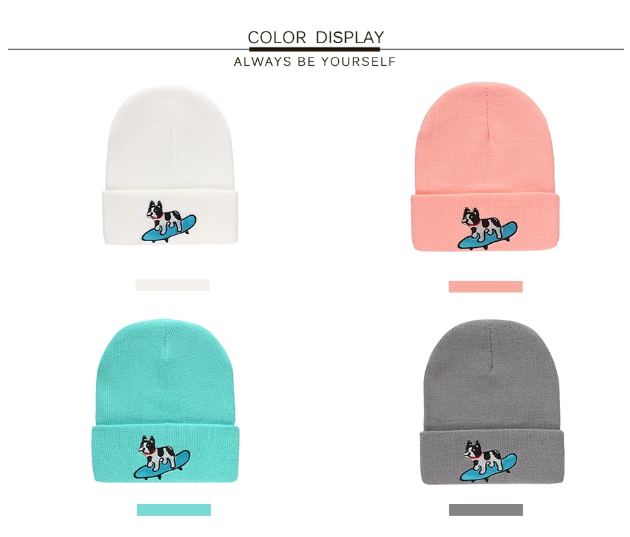 ADK Winter Men Women'S Cap Cartoon Embroidery Dogs Brand Casual High Quality Fashion 2018 New Caps_04