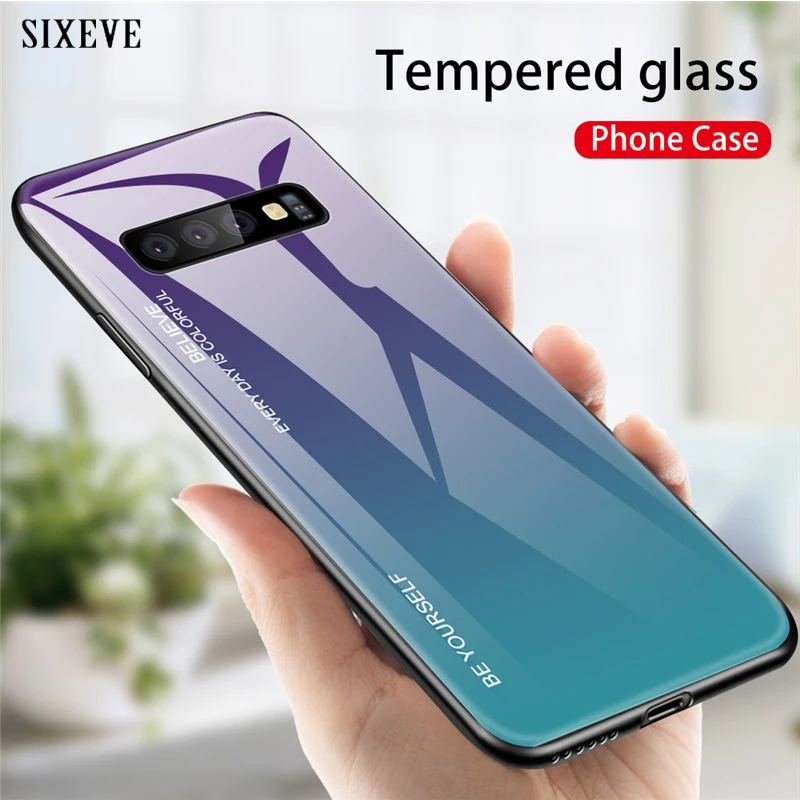 

Tempered glass Case For Samsung Galaxy S10 E S9 S8 Plus A5 A7 A6 A8 J4 J6 J8 2018 A10 A30 A50 M10 M20 M30 Colorful Phone Cover