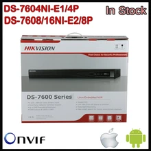 Hikvision POE NVR CCTV 16CH DS-7604NI-E1/4P, DS-7608N-E2/8P, DS-7616NI-E2/8P Network NVR 4CH with 8CH& 8POE HD 6MP for IP Camera