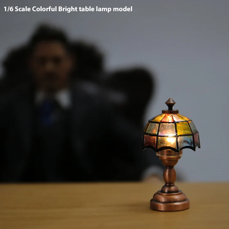 1//6Bright Table Lamp Color Desk Lamp Furniture Scene Accessories Fit 12/'/' Figure