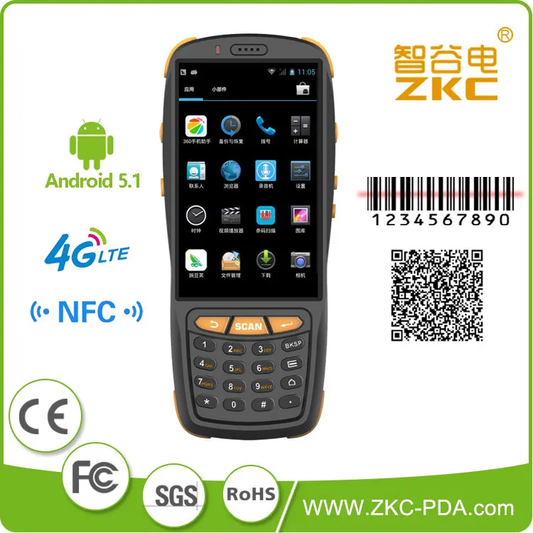 Китайский производитель портативный android pda терминал данных сканер штрих кода с 1D
