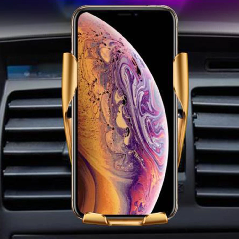 Умный автоматический зажим автомобиля Беспроводной Зарядное устройство для iPhone х XR XS 8 плюс samsung S10 S9 быстрой зарядки крепление, устанавливаемое на вентиляционное отверстие в салоне автомобиля для huawei