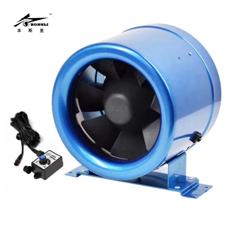 5'' 125mm diameter small ventilation fan blower ultra silent with speed controller 110v-240v Greenhouse ventilation 110v 240v 16a thermostat temperature controller for radiant heating mat