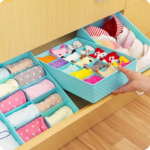 Multifunctional Imitation Rattan Underwear Organizer Plastic Bra